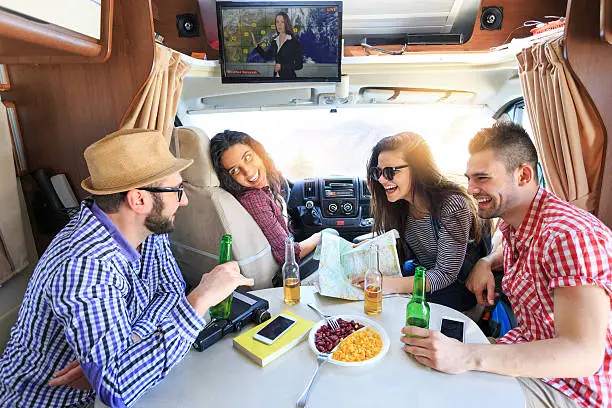 Friends watching tv v3 plus vseebox Van life